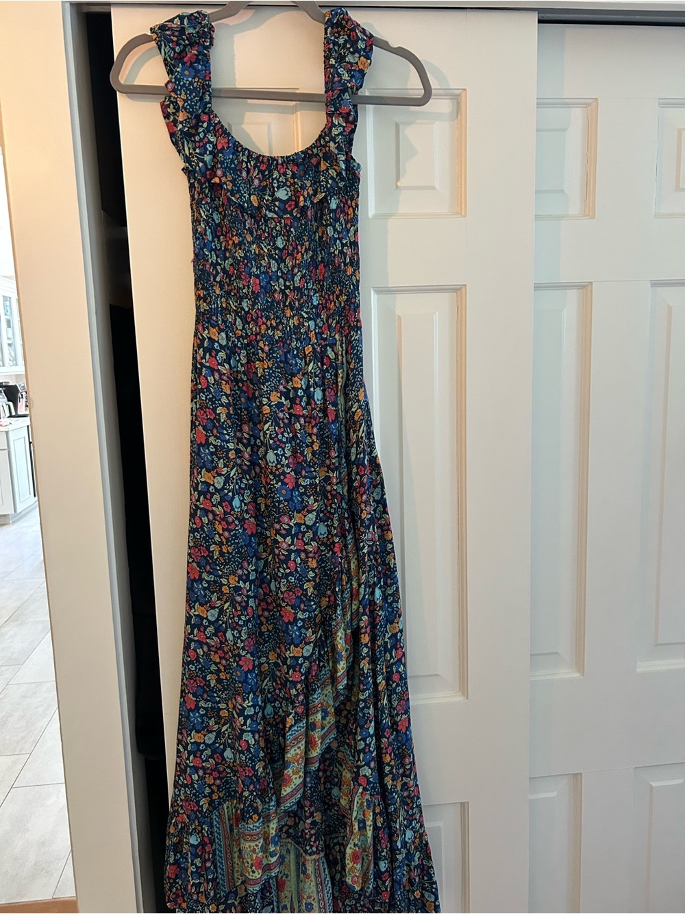 Floral Maxi Dress - Blue Multi